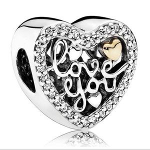 New - Pandora Love Script Charm